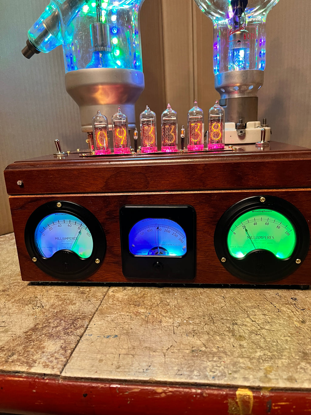 Museum Series Nixie Clock – Handmade Steampunk Timepiece by Greg