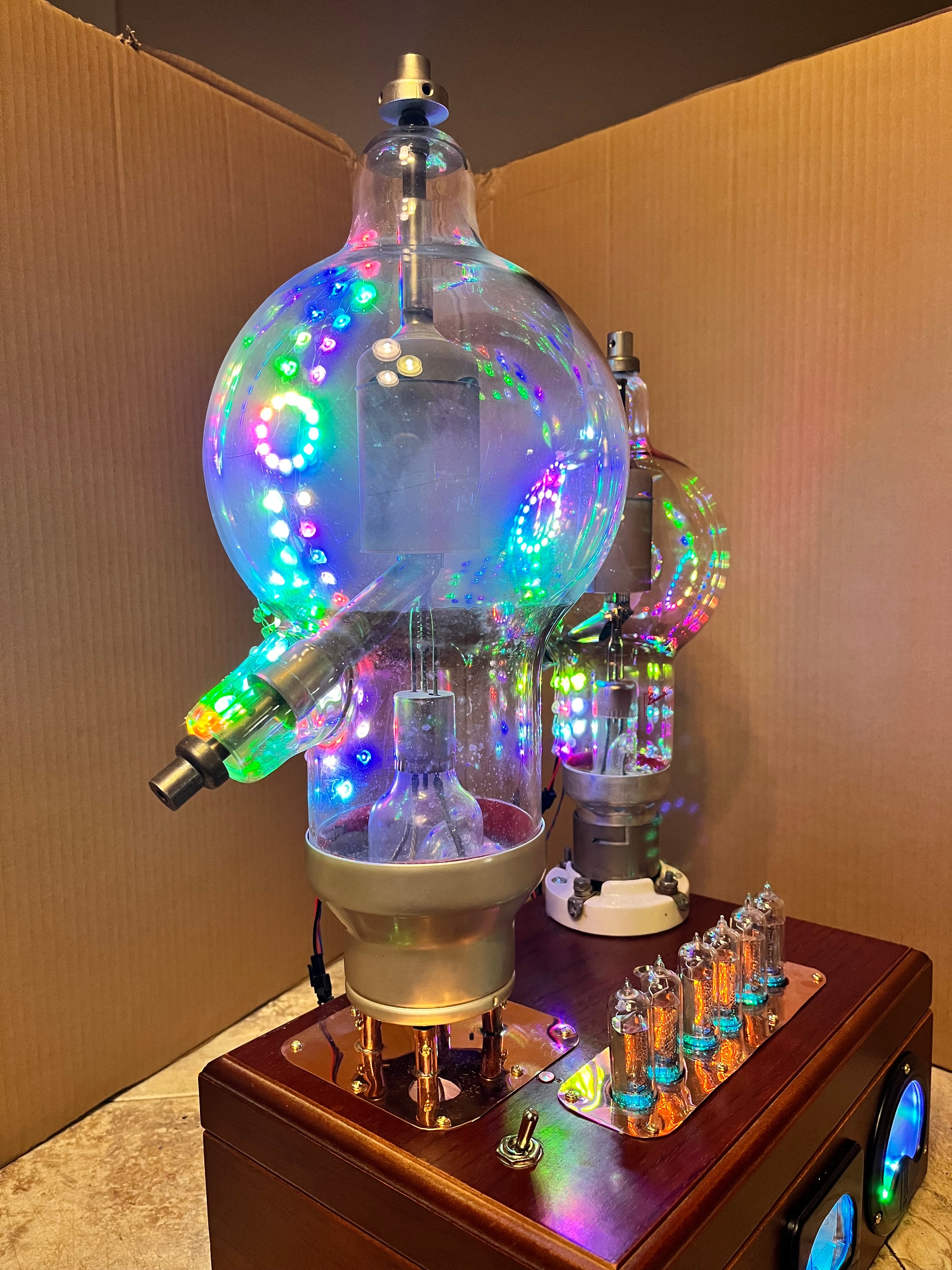 Museum Series Nixie Clock – Handmade Steampunk Timepiece by Greg