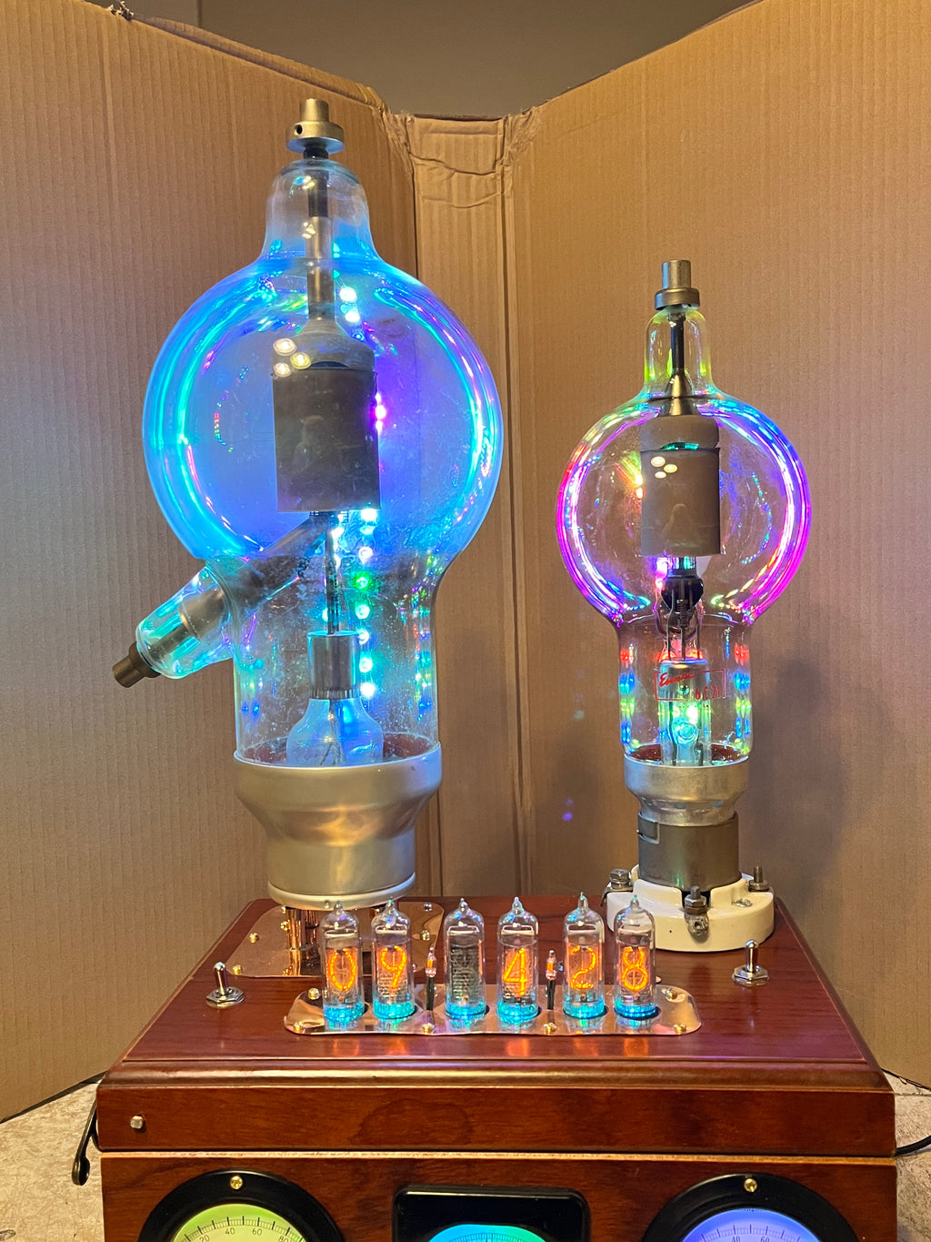 Museum Series Nixie Clock – Handmade Steampunk Timepiece by Greg