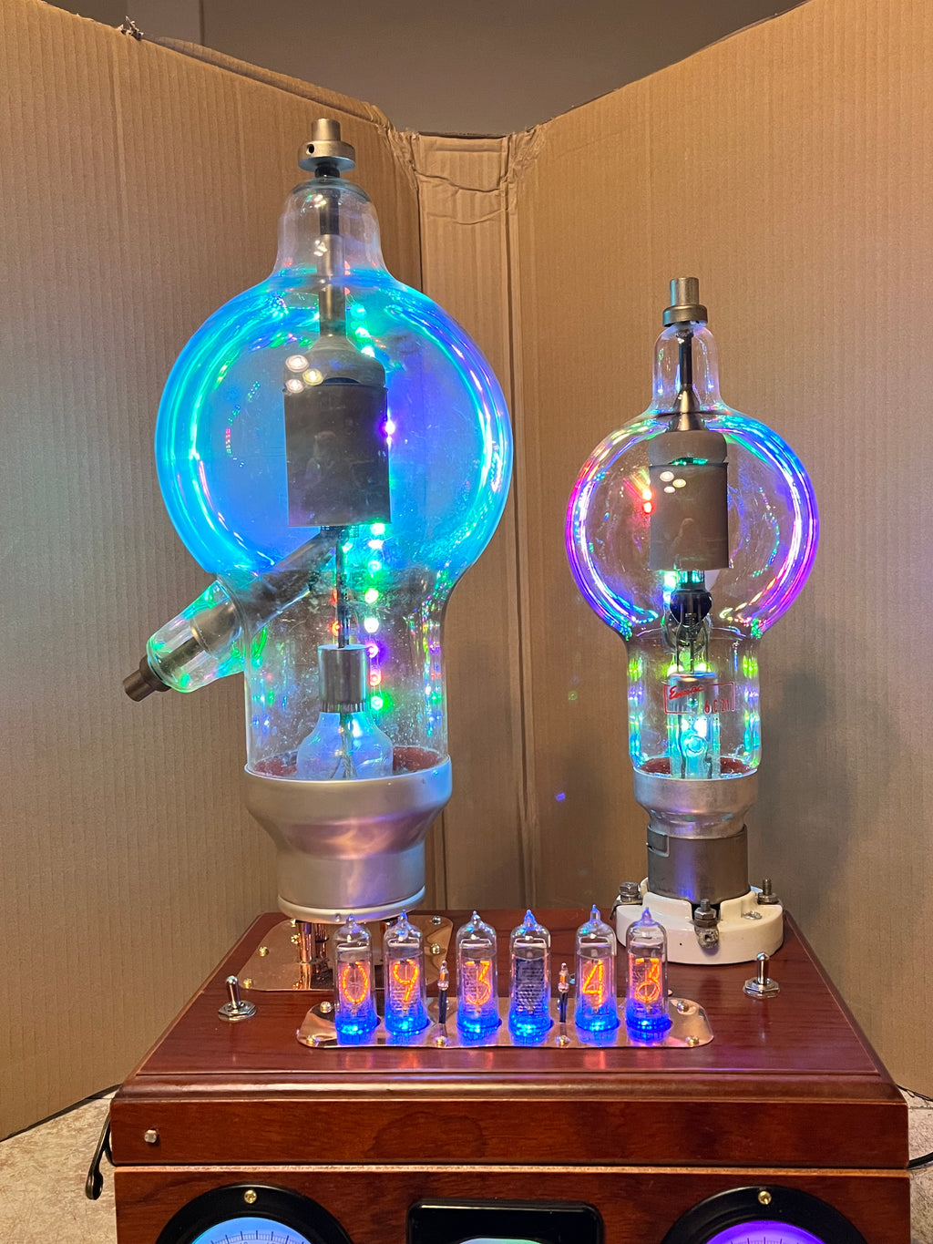Museum Series Nixie Clock – Handmade Steampunk Timepiece by Greg