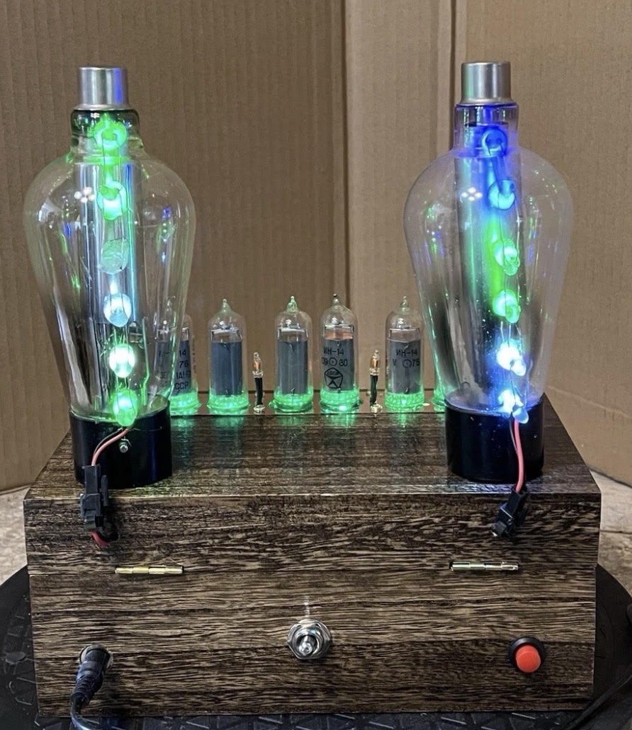 Handmade IN-14 Nixie Tube Clock – One-of-a-Kind Steampunk Art Clock
