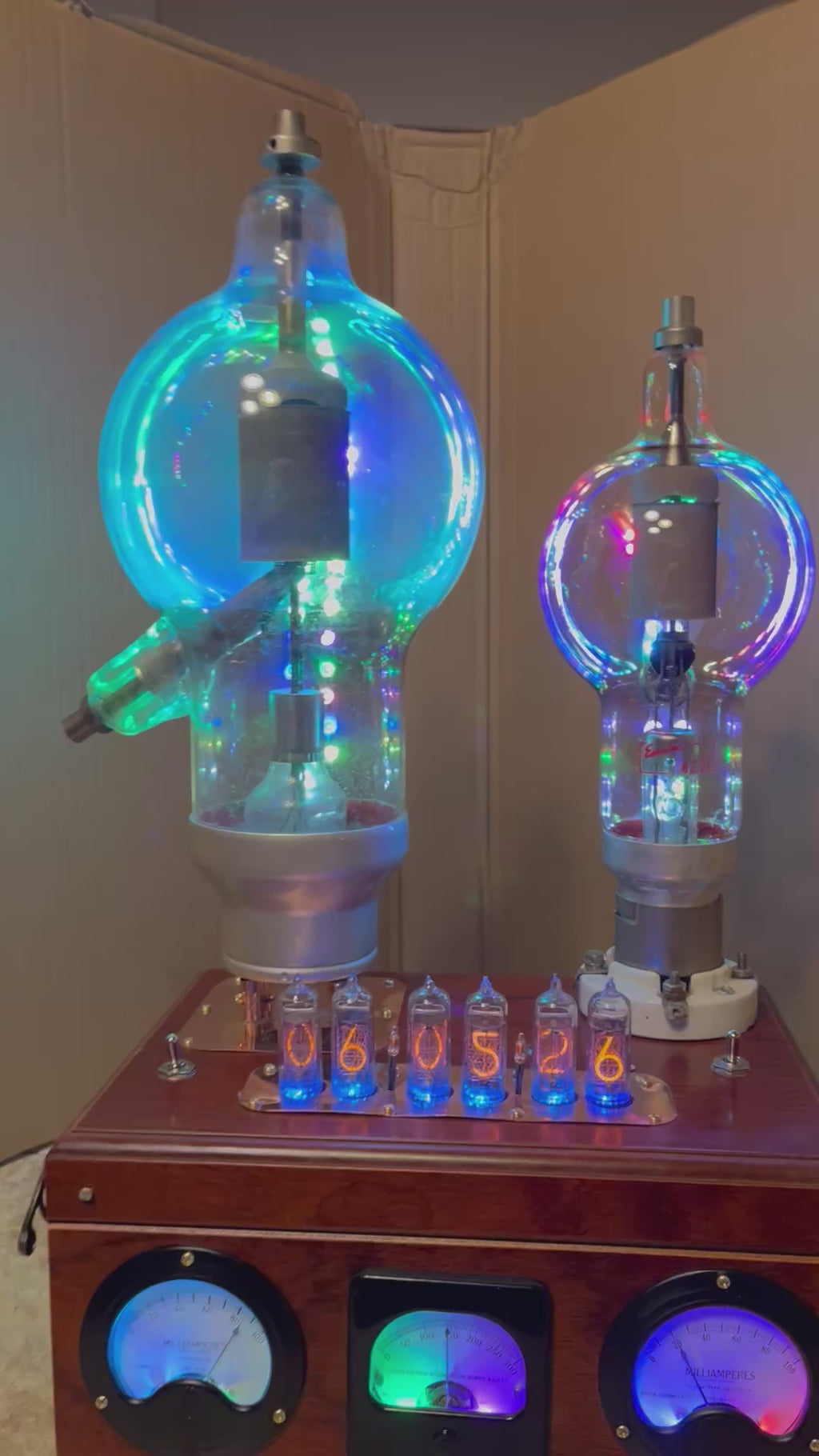 Museum Series Nixie Clock – Handmade Steampunk Timepiece by Greg